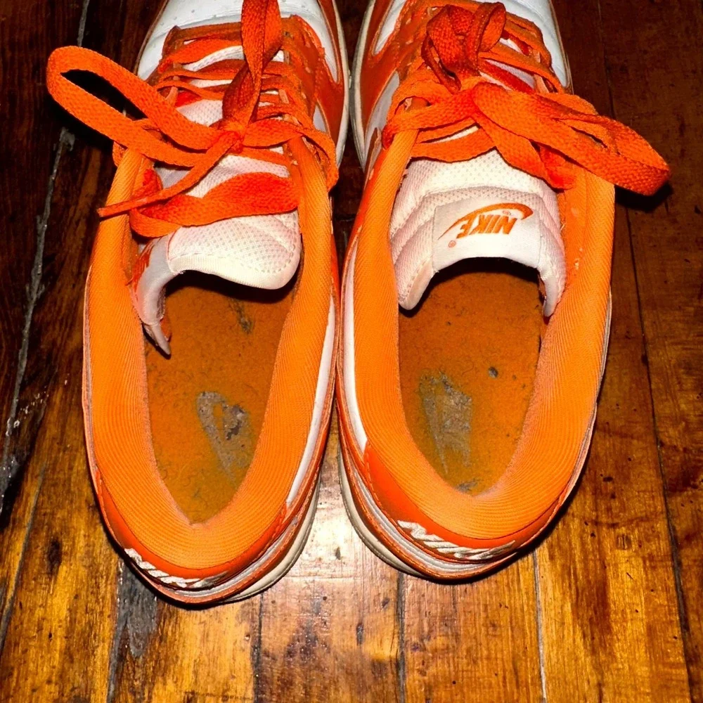 Nike Dunk Low SP Syracuse Sneakers Men's Size 12 Orange White Leather Lace Up
